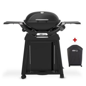 Gasgrill Weber Q 2200N mit Rollwagen, Black, inklusive Abdeckhaube