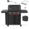 Weber Gasgrill Genesis E-330WR, Stealth Edition, inklusive Drehspieß u. Abdeckhaube