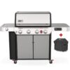 Weber Gasgrill Genesis SX-435, Edelstahl, inklusive Abdeckhaube