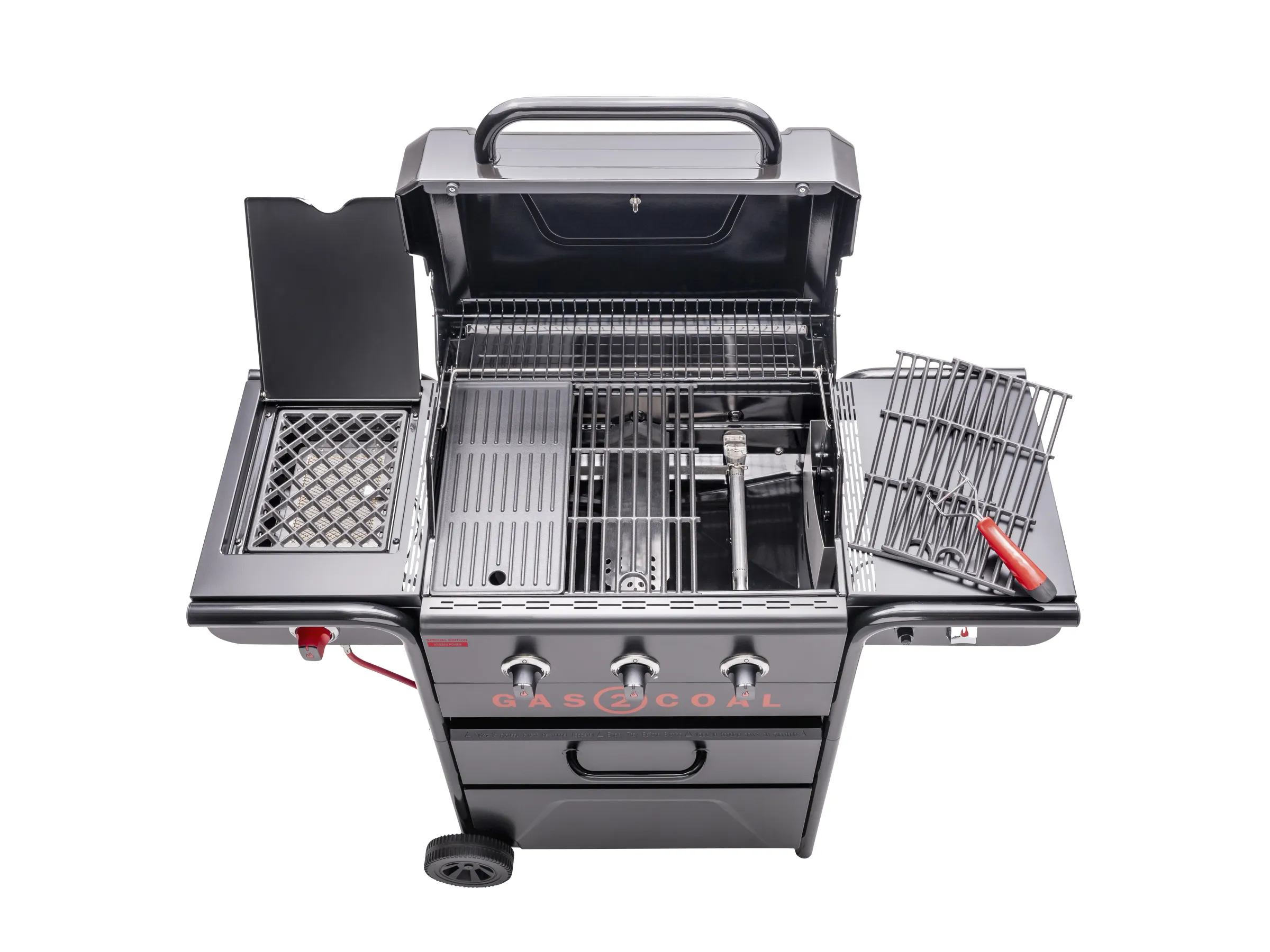 Char-Broil Gas & Holzkohle Hybridgrill Gas2Coal Special Edition 3 mit 3 Brennern – Bild 6