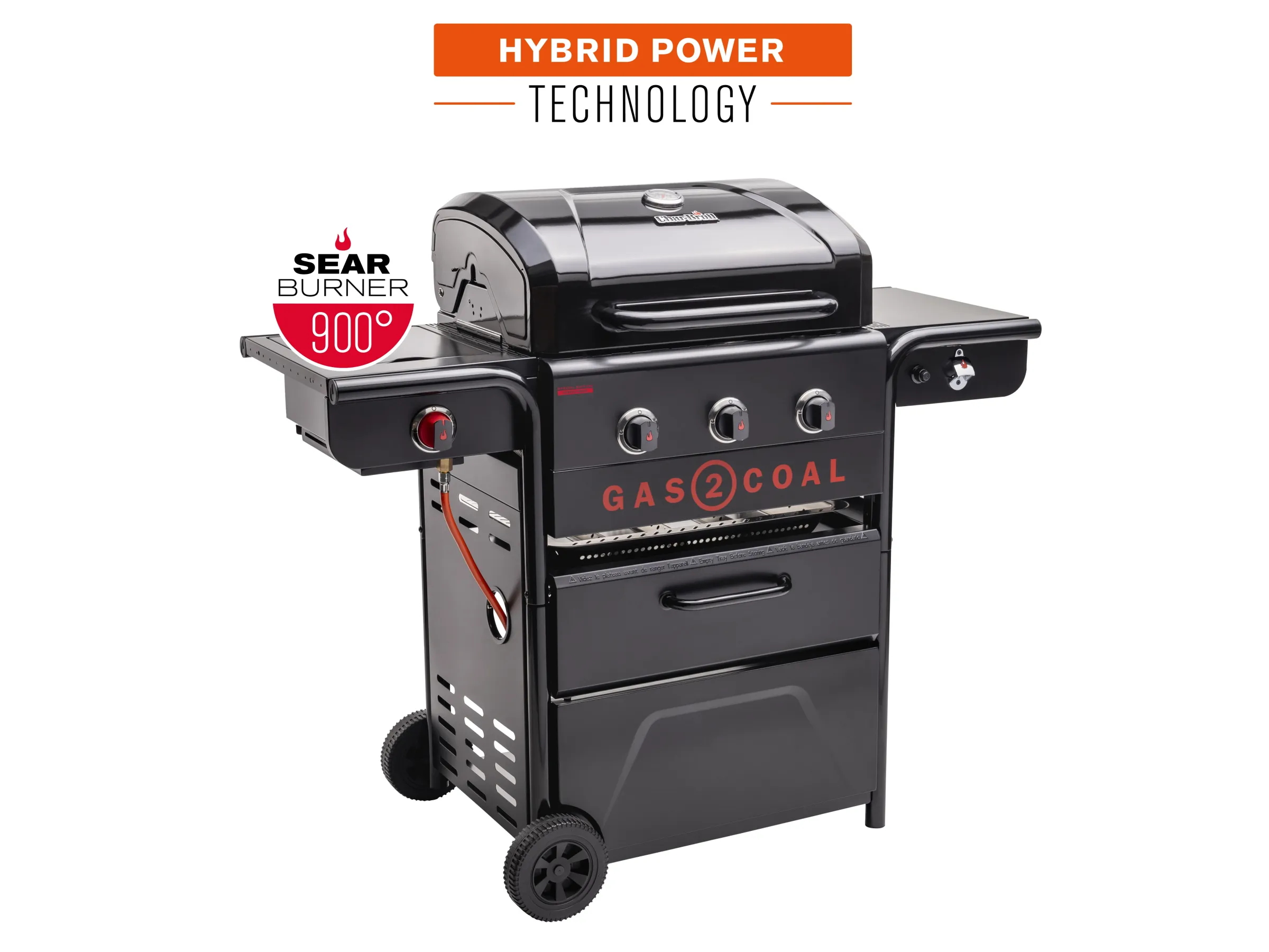 Char-Broil Gas & Holzkohle Hybridgrill Gas2Coal Special Edition 3 mit 3 Brennern – Bild 5