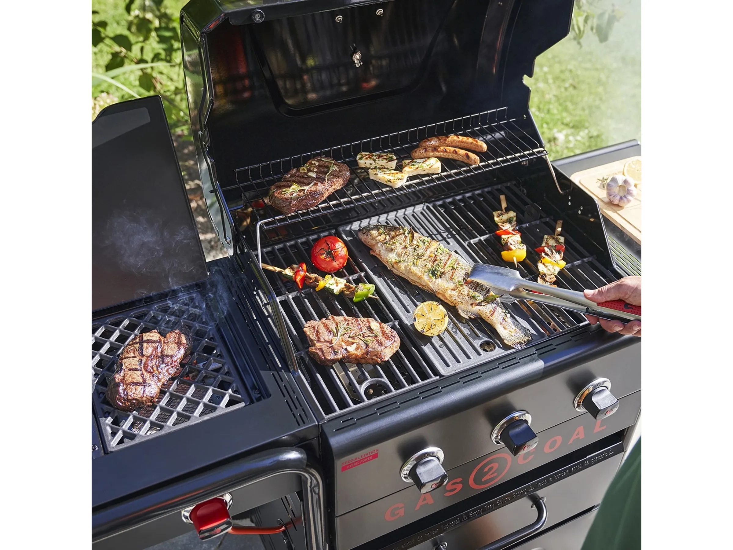 Char-Broil Gas & Holzkohle Hybridgrill Gas2Coal Special Edition 3 mit 3 Brennern – Bild 3