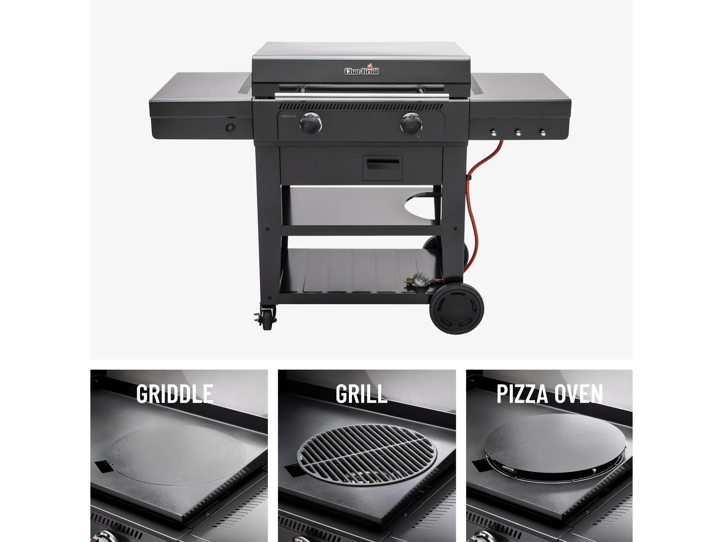 Char-Broil Griddle-Gasgrill Versa-Tile zum Braten, Grillen & Pizzabacken – Bild 6
