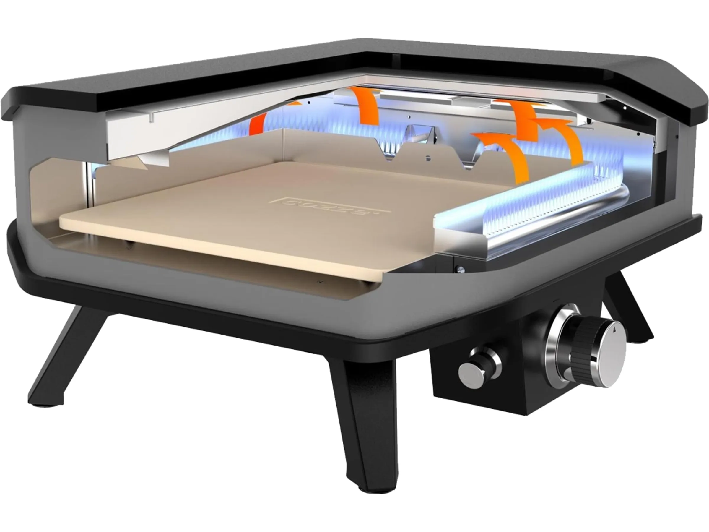 Cozze Gas Pizzaofen 13" mit Pizzastein Schwarz-Grau – Bild 3