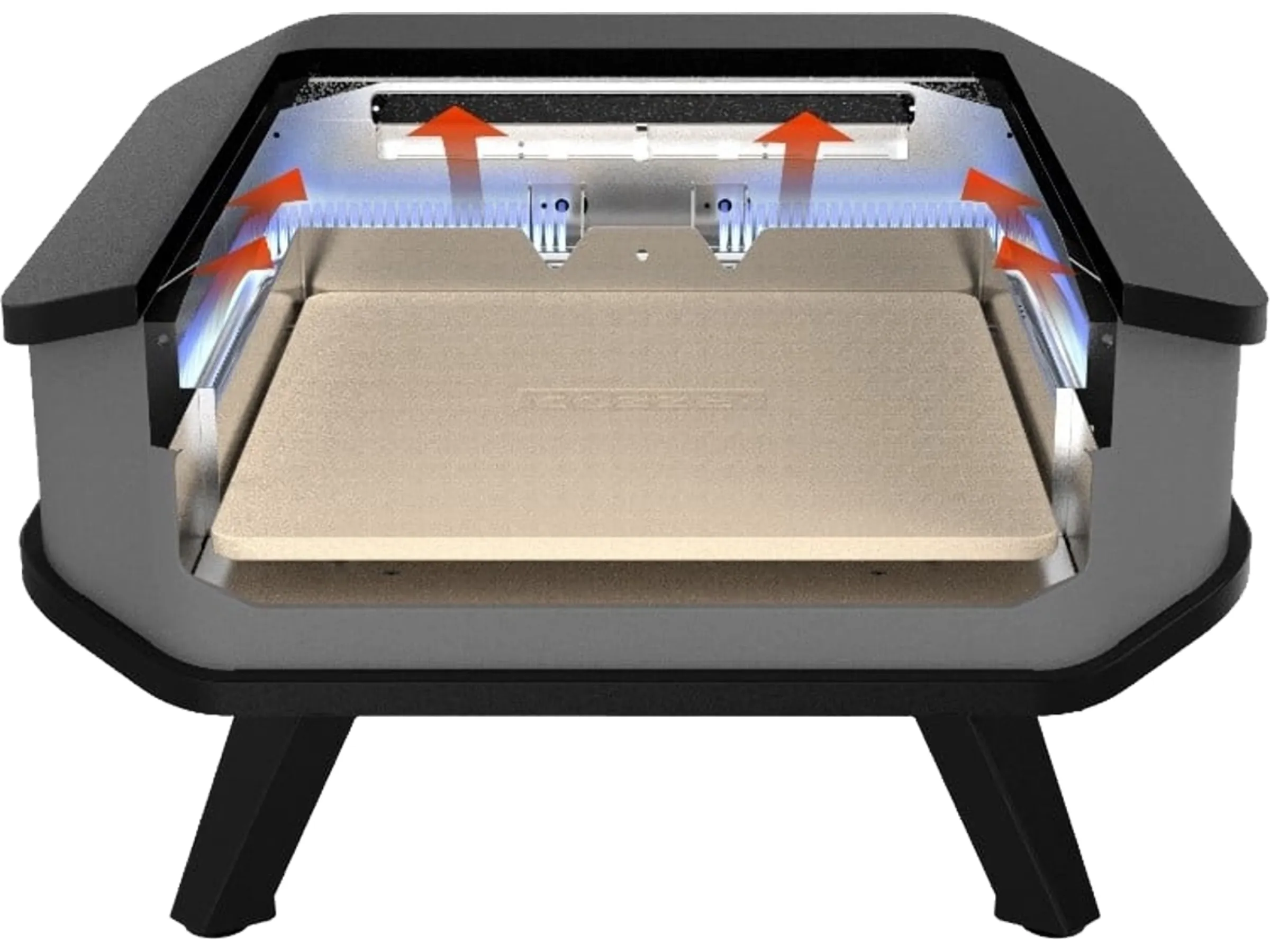 Cozze Gas Pizzaofen 13" mit Pizzastein Schwarz-Grau – Bild 2