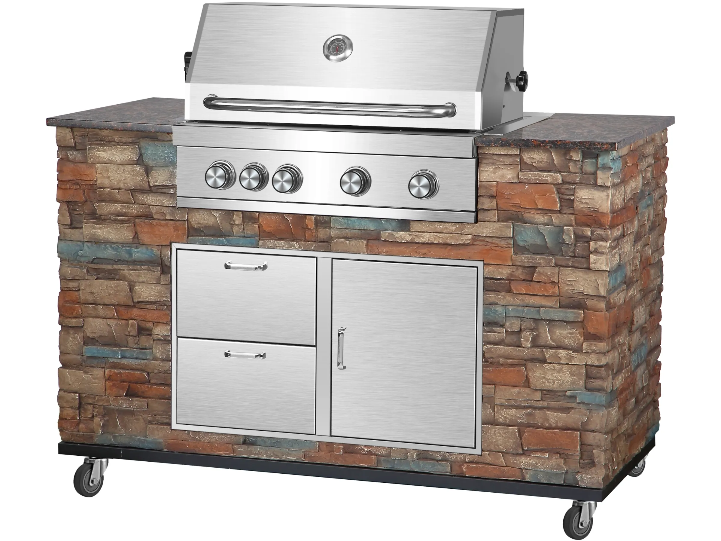 El Fuego Gasgrillküche AY 3000 Built-In ca.147 cm x 130 cm x 68 cm