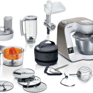 Küchenmaschine Serie 4 MUM5XW40, integr. Waage, Durchlaufschnitzler, weiß/champagner