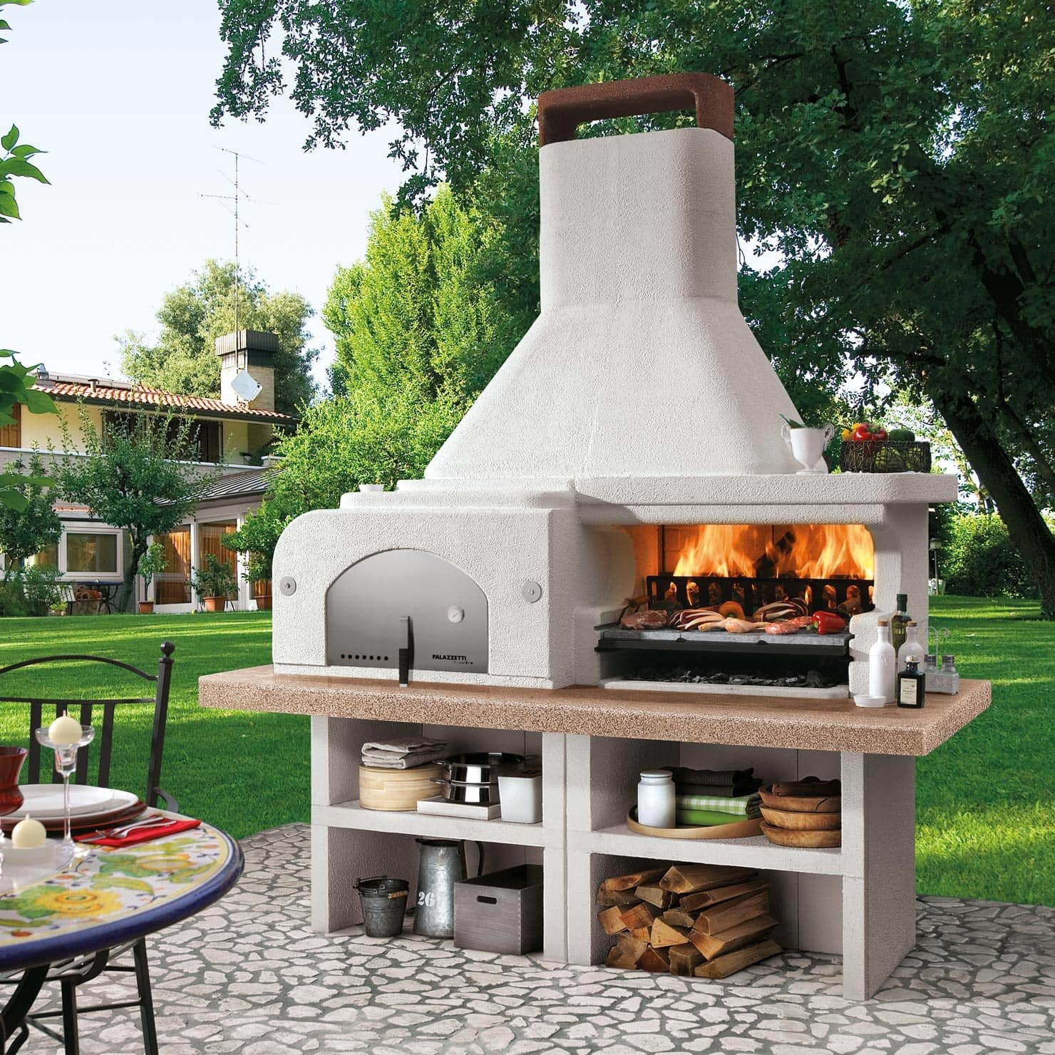 Palazzetti Grillkamin Gargano 3 mit Pizzaofen inkl. Montagematerial – Bild 2
