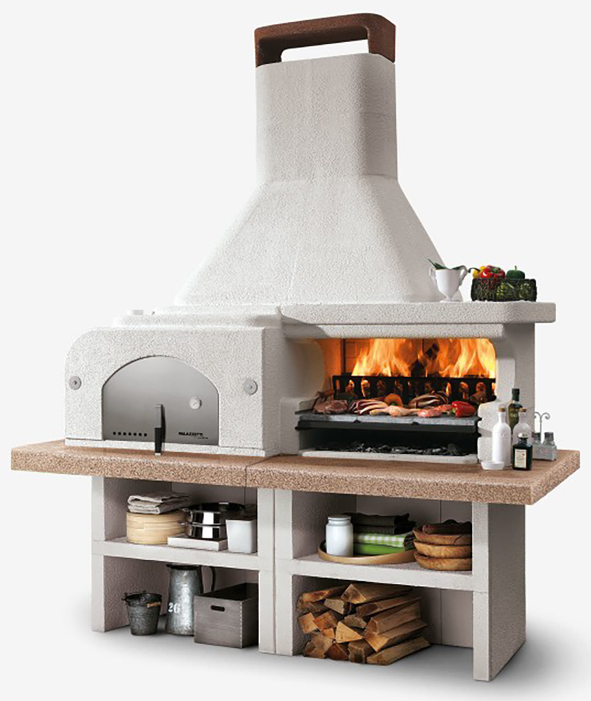 Palazzetti Grillkamin Gargano 3 mit Pizzaofen inkl. Montagematerial