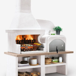 Palazzetti Outdoor Küche Malibu 2: Modul Grillkamin mit Pizzaofen inkl. Montagematerial