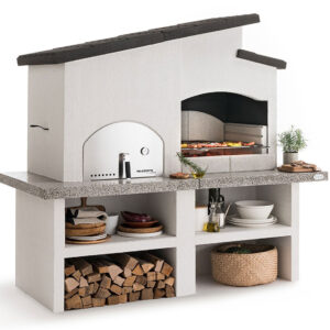 Palazzetti Grillkamin New Zealand 2 mit Pizzaofen inkl. Montagematerial