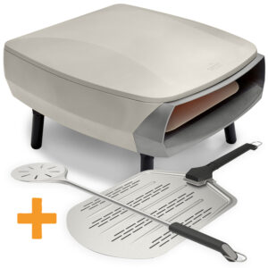 Witt Pizzaofen Gas Etna Fermo 16" matt creme inkl. Pizzaschieber 36 cm + Pizzawender