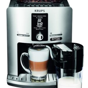Krups Kaffeemühle für Espressobohnen mit Milchaufschäumer und integriertem Mahlwerk