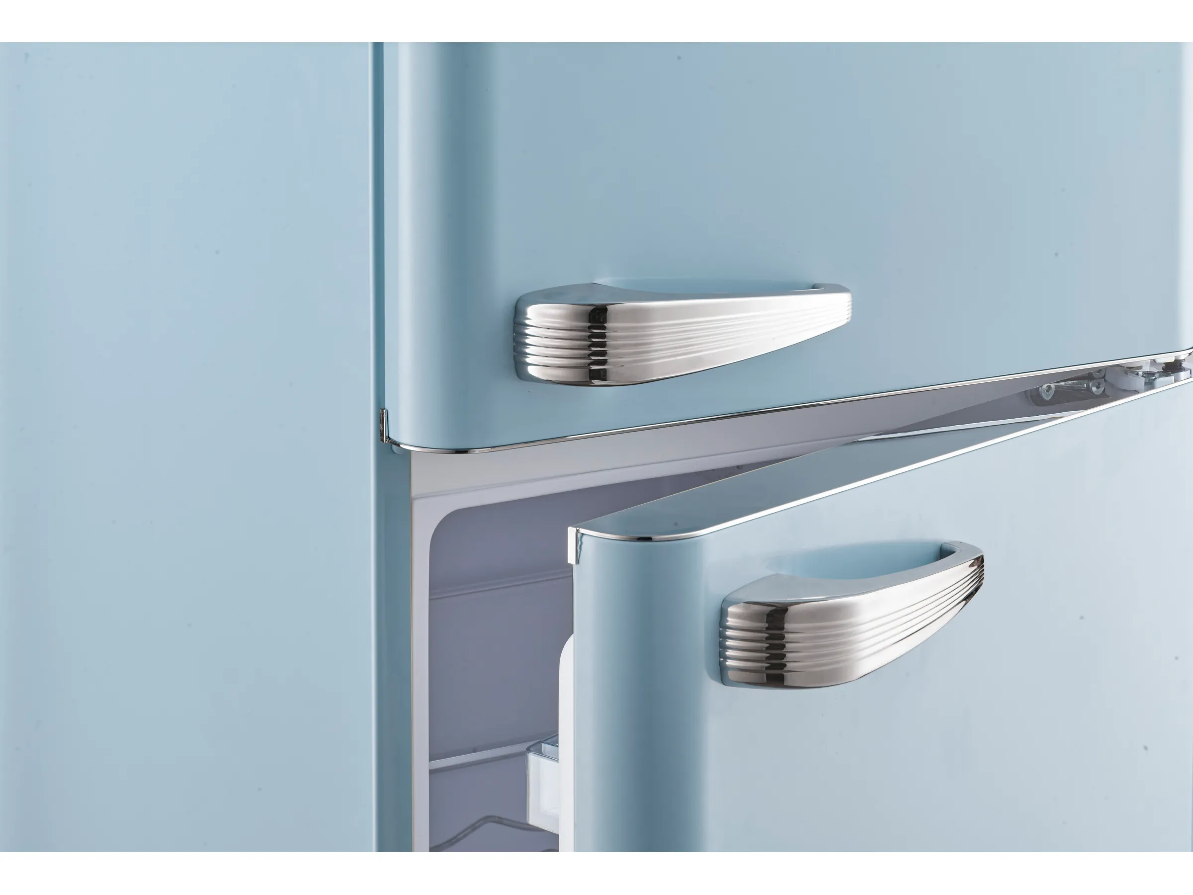 Wolkenstein Retro Kühl Gefrierkombination GK212.4RT Himmelblau – Bild 4