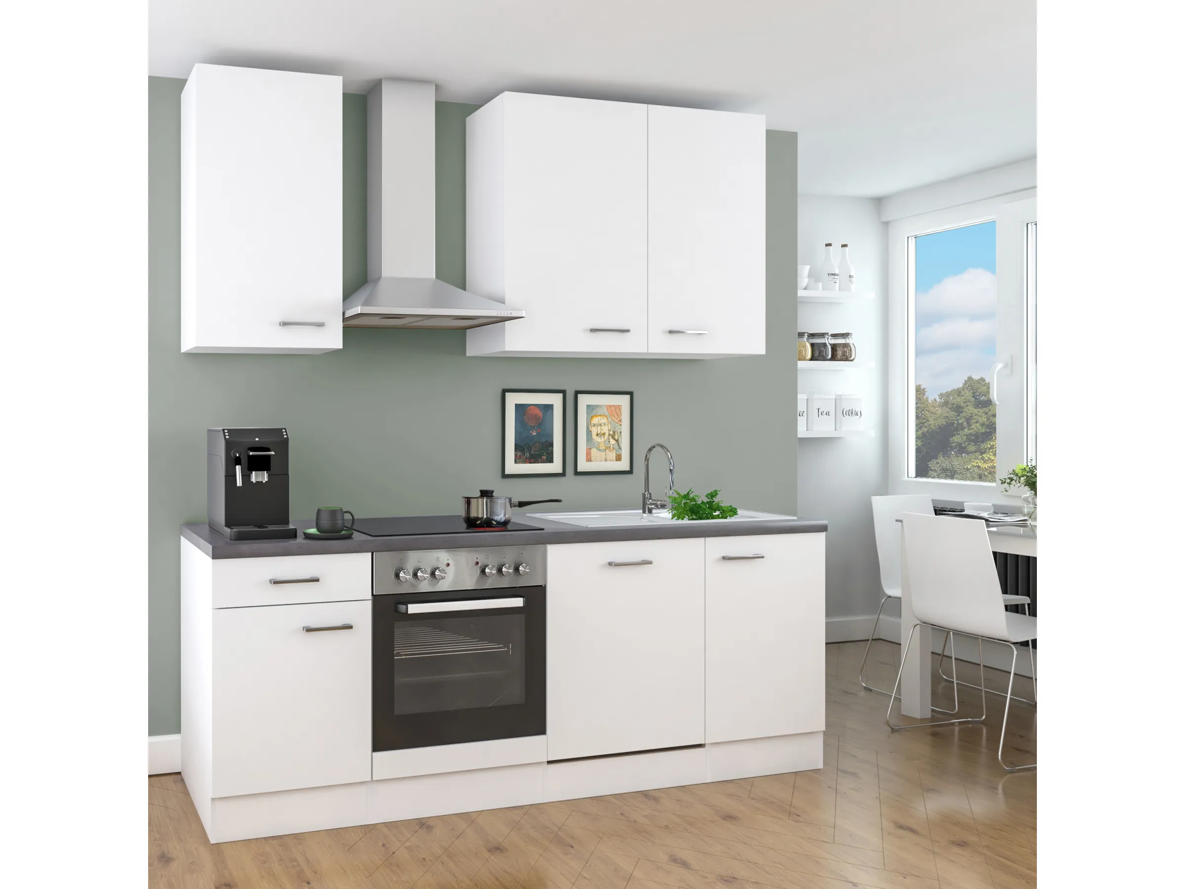 Flex Well Küchenzeile Joelina 220 cm Weiß – Bild 8