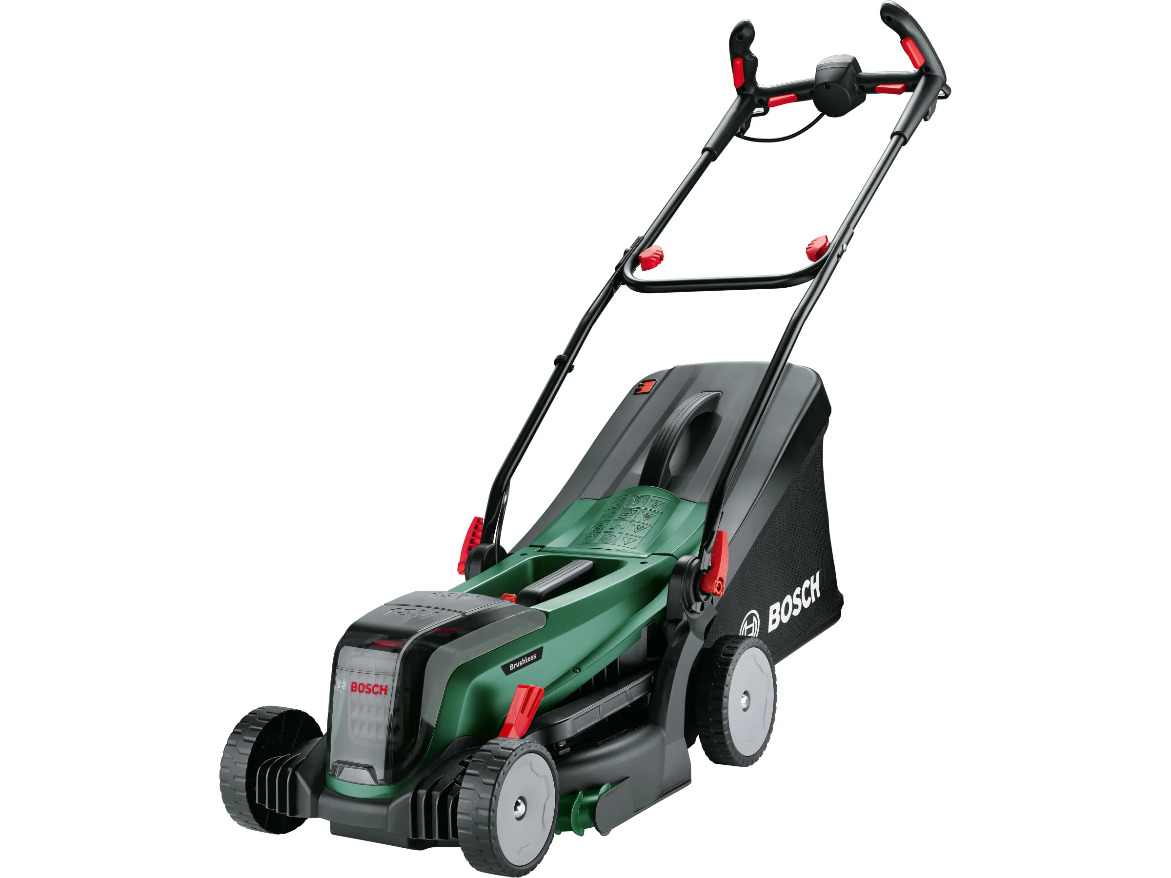 Bosch Akku-Rasenmäher UniversalRotak mit 2 x 18 V/4 Ah-Akkus