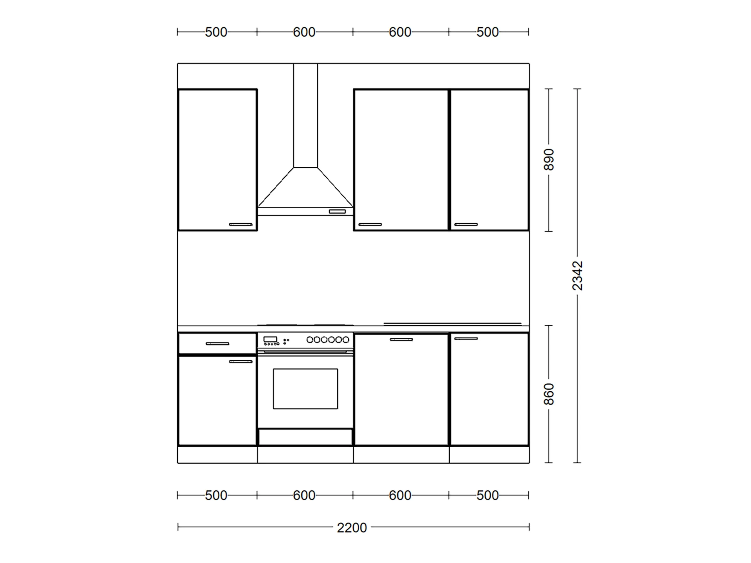 Flex Well Küchenzeile Joelina 220 cm Weiß – Bild 6