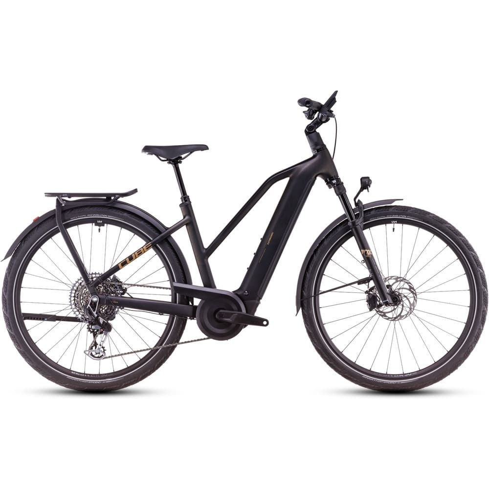 E-Bikes CUBE KATHMANDU HYBRID SLT 800 Trekking Damen 2025 golddust / black