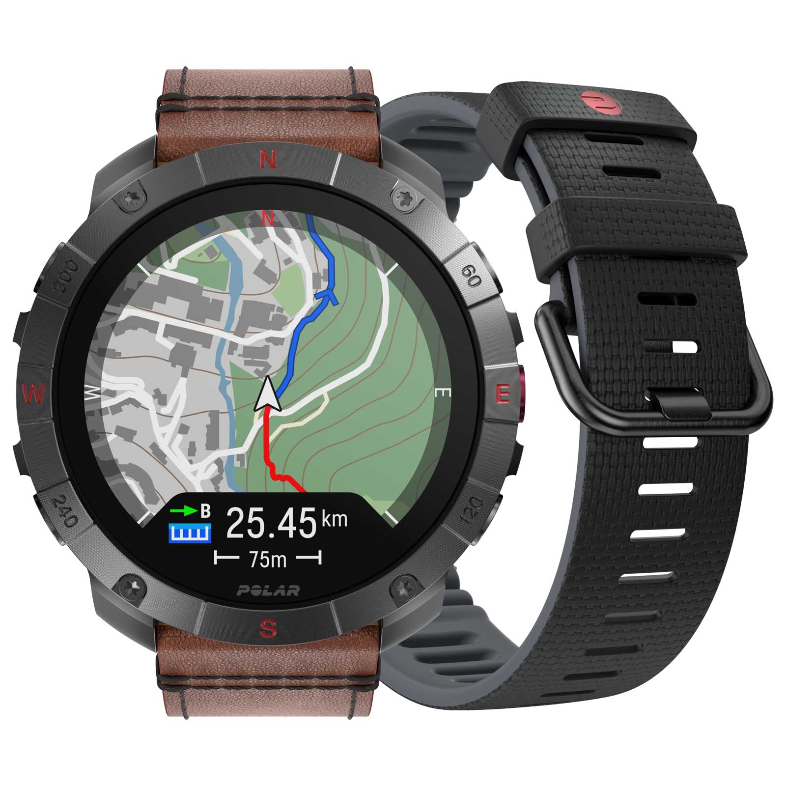 Polar Grit X2 Pro Titan GPS Multisport Uhr - Bronze (Lederarmband)