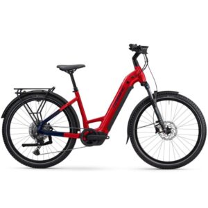 Haibike TREKKING 7 LOW i800Wh 27.5'' E-Bike Trekking 2025 Easy Entry fruity red/blue glossy