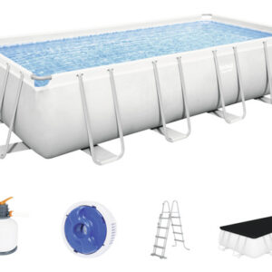 Aufstellpool Framepool Set Bestway Power Steel eckig
