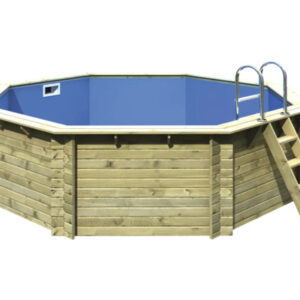 Aufstellpool Holzpool Set Karibu Classic 2A rund Ø 470x124 cm inkl.