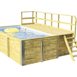 Aufstellpool Holzpool Set Weka 595 rechteckig 490x315x201 cm inkl.