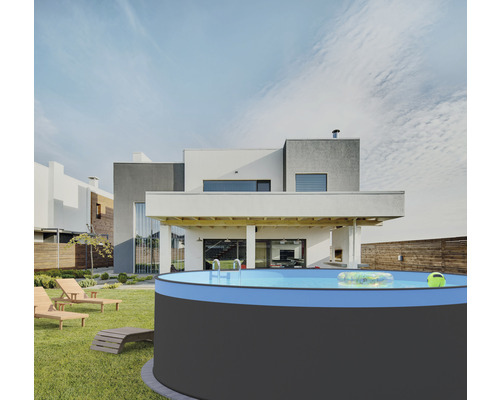 Aufstellpool Stahlwandpool Set Planet Pool rund 350x90 cm inkl. Sandfilteranlage Skimmer – Bild 8