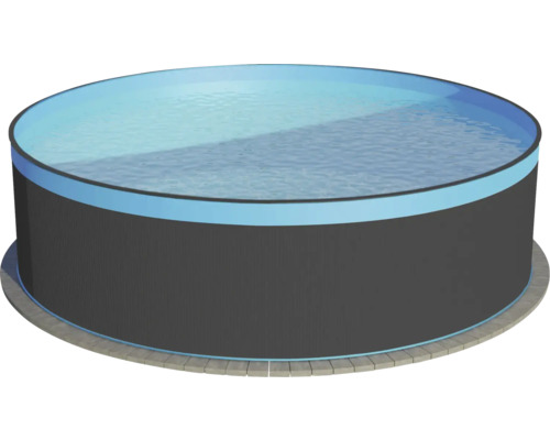 Aufstellpool Stahlwandpool Set Planet Pool rund 350x90 cm inkl. Sandfilteranlage Skimmer