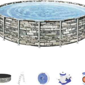 Bestway Aufstellpool Framepool Set rund 610x132 cm inkl.