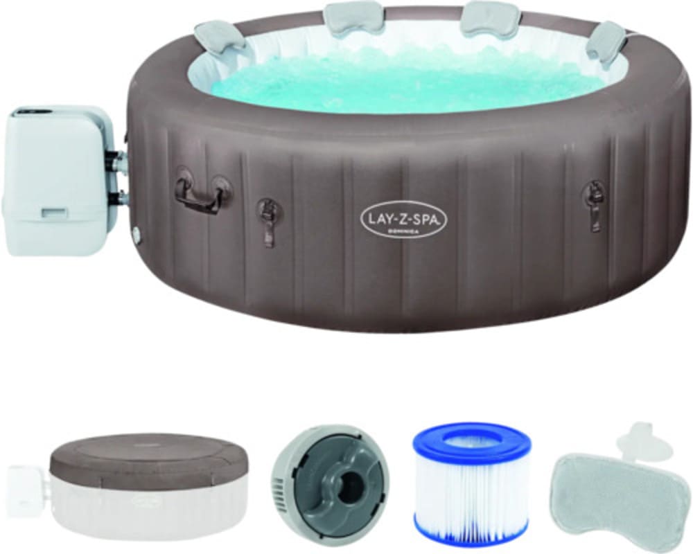 Bestway Lay-Z-Spa Dominica Whirlpool Aufblasbarer braun 196 cm für 6 Personen