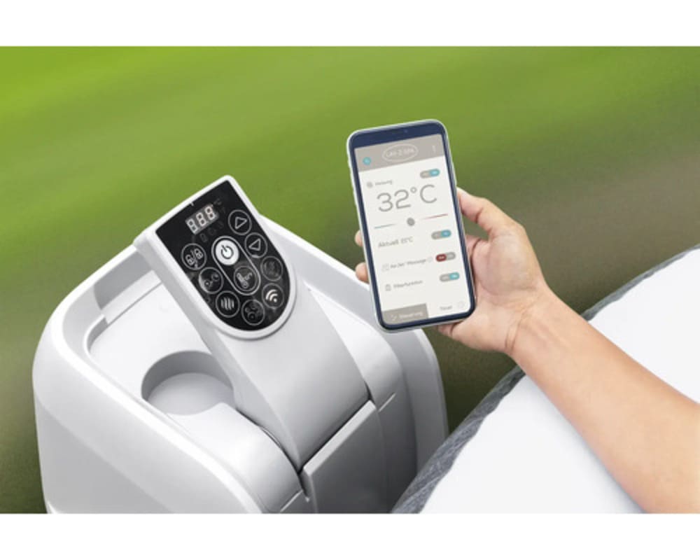 Bestway Lay-Z-Spa Dominica Whirlpool Aufblasbarer braun 196 cm für 6 Personen – Bild 2