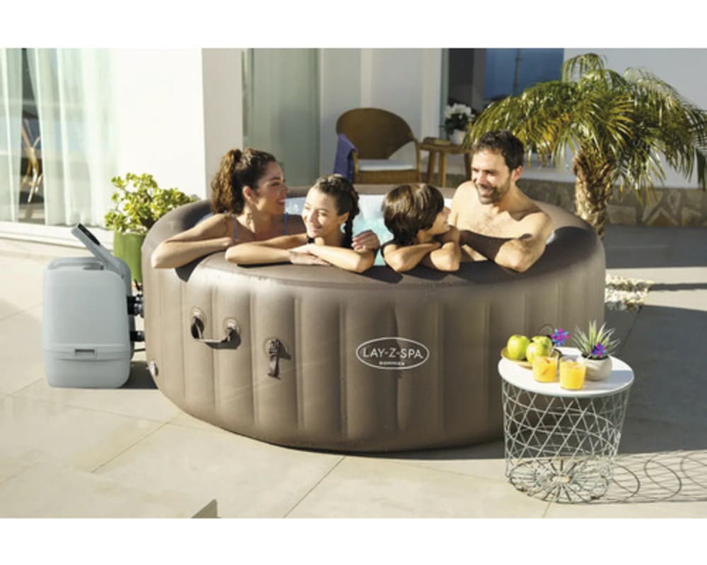 Bestway Lay-Z-Spa Dominica Whirlpool Aufblasbarer braun 196 cm für 6 Personen – Bild 6