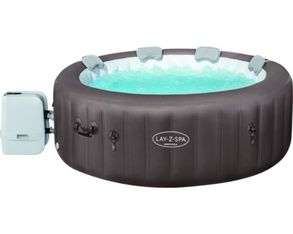 Bestway Lay-Z-Spa Dominica Whirlpool Aufblasbarer braun 196 cm für 6 Personen – Bild 9