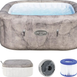 Bestway Lay-Z-Spa Rome Aufblasbarer Whirlpool braun 180 x 180 cm für 6 Personen