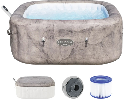Bestway Lay-Z-Spa Rome Aufblasbarer Whirlpool braun 180 x 180 cm für 6 Personen