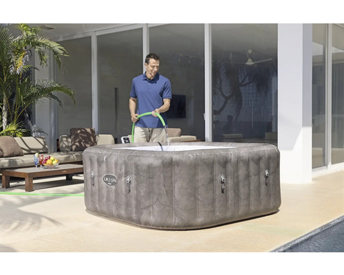 Bestway Lay-Z-Spa Rome Aufblasbarer Whirlpool braun 180 x 180 cm für 6 Personen – Bild 5