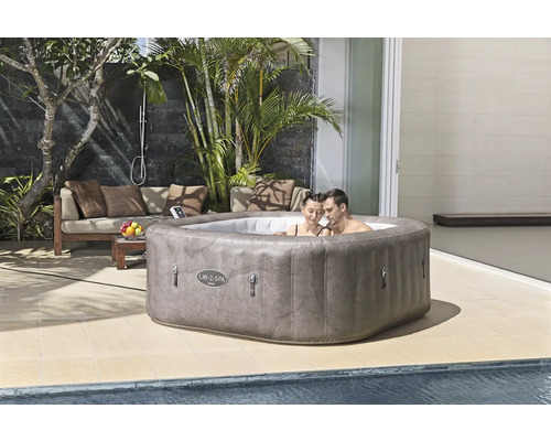 Bestway Lay-Z-Spa Rome Aufblasbarer Whirlpool braun 180 x 180 cm für 6 Personen – Bild 4