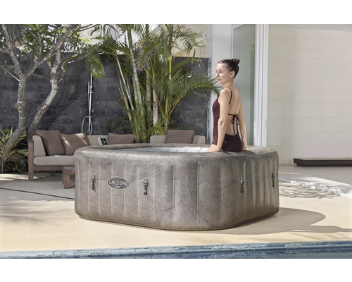 Bestway Lay-Z-Spa Rome Aufblasbarer Whirlpool braun 180 x 180 cm für 6 Personen – Bild 3