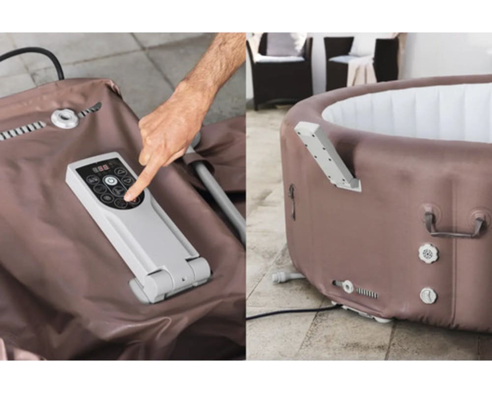 Lay-Z-Spa Hawaii Aufblasbarer Whirlpool Bestway braun Ø 196 cm für 6 Personen – Bild 3