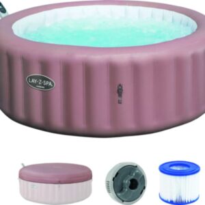 Lay-Z-Spa Hawaii Aufblasbarer Whirlpool Bestway braun Ø 196 cm für 6 Personen