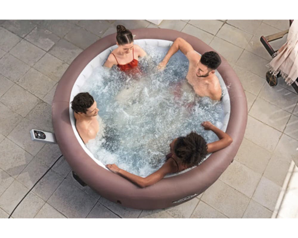 Lay-Z-Spa Hawaii Aufblasbarer Whirlpool Bestway braun Ø 196 cm für 6 Personen – Bild 6