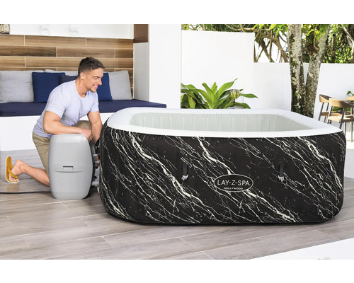 Lay-Z-Spa Hollywood Aufblasbarer Whirlpool Bestway schwarz 180 x 180 cm für 6 Personen – Bild 8