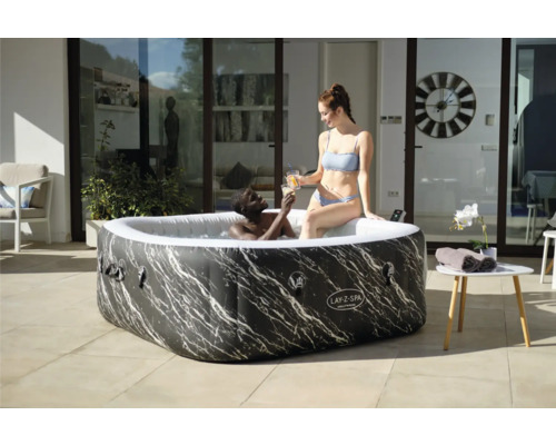 Lay-Z-Spa Hollywood Aufblasbarer Whirlpool Bestway schwarz 180 x 180 cm für 6 Personen – Bild 7