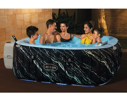 Lay-Z-Spa Hollywood Aufblasbarer Whirlpool Bestway schwarz 180 x 180 cm für 6 Personen – Bild 4