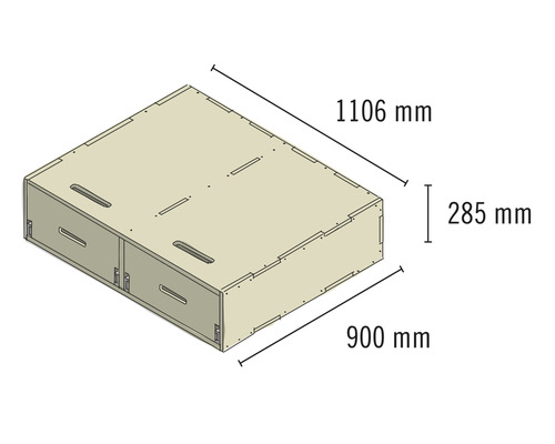 Buildify Campingbox Ben Schubladensystem u.a. für VW 900x1106x285 mm (LxBxH) – Bild 2