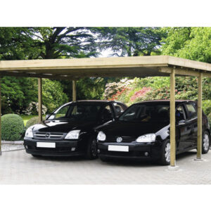 Doppelcarport 500 x 510 cm kesseldruckimprägniert