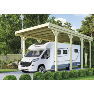 Einzelcarport Karibu Caravan 394 x 712 cm kesseldruckimprägniert