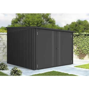 Fahrradgarage 4 Gerätehaken floraworld Premium Metall inkl. Führungsschienen, Geräteleiste, 217 x 229 x 166 cm schwarz