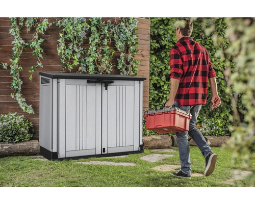 Garten Gerätebox Mülltonnenbox Keter Store it out Prime Kunststoff inkl. – Bild 3